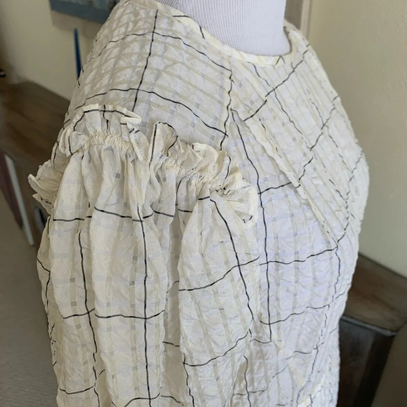 New Isabel Marant Adelaide Organza Dress Ecru NWT Designer Bohemian Women’s 12 - Picture 10 of 12